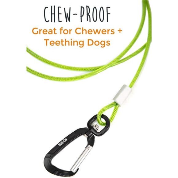 Dog Leash - Anti Biting Pets Leashes - Chew Proof Metal Cable -  Ideal for Large - Picture 3 of 7
